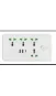 Подовжувач мережевий фільтр 2m 2500W (4РОЗ 2USB 1USB-C) T-60
