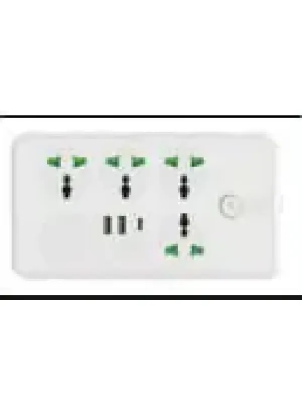 Подовжувач мережевий фільтр 2m 2500W (4РОЗ 2USB 1USB-C) T-60