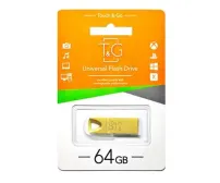 Флешка USB 64GB T&G метал 117 золотий