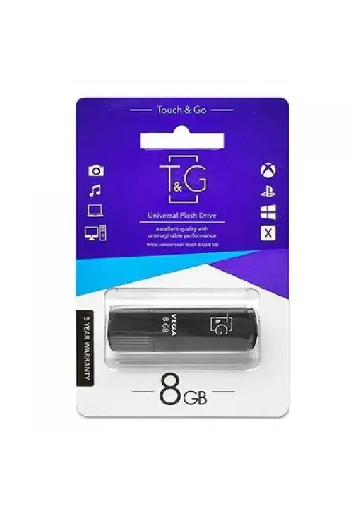 Флешка USB 8GB T&G Vega 121 черный