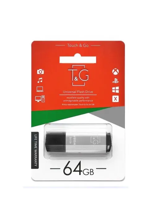 Флешка USB 64GB T&G Vega серебро
