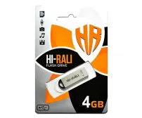 Флешка USB 4GB Hi-Rali Fit метал срібло