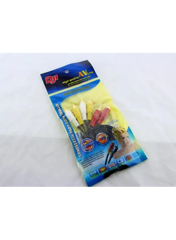 Кабель перехідник 3RCA to 3RCA (1.2 м) в упаковці