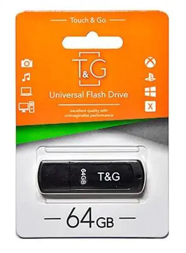 Флешка USB 64GB T&G Classic 011 чорний