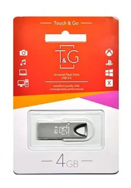 Флешка USB 4GB T&G метал 117 черный