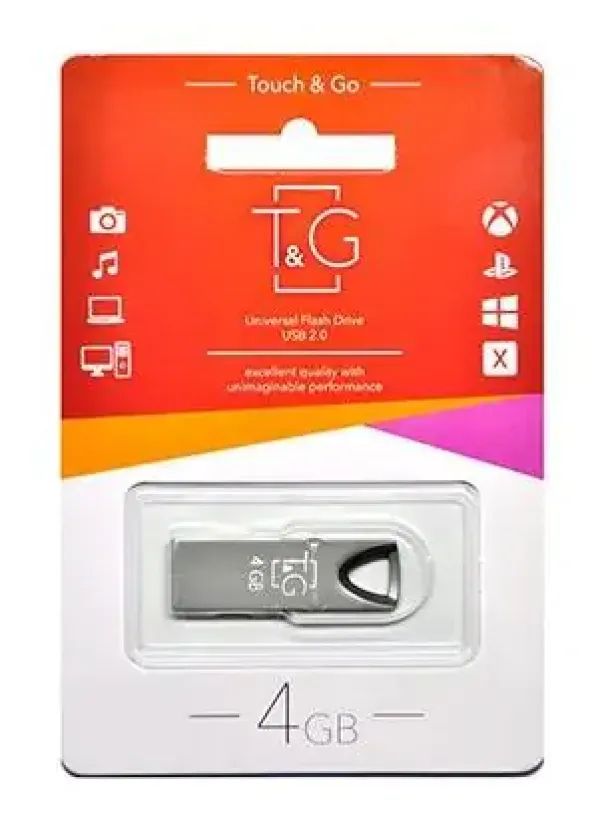 Флешка USB 4GB T&G метал 117 чорний