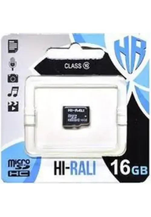 Карта памяти microSDHC (UHS-1) HI-RALI 16GB class 10 (без адаптера)