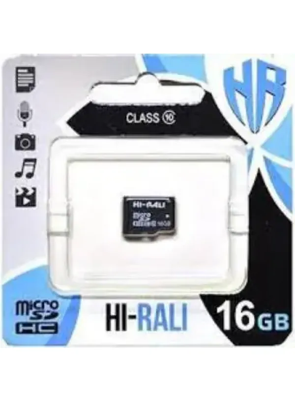 Карта пам'яті microSDHC (UHS-1) HI-RALI 16GB class 10 (без адаптера)