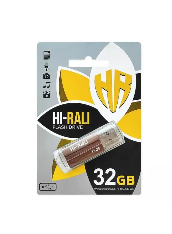 Флешка USB 32GB Hi-Rali Corsair бронза