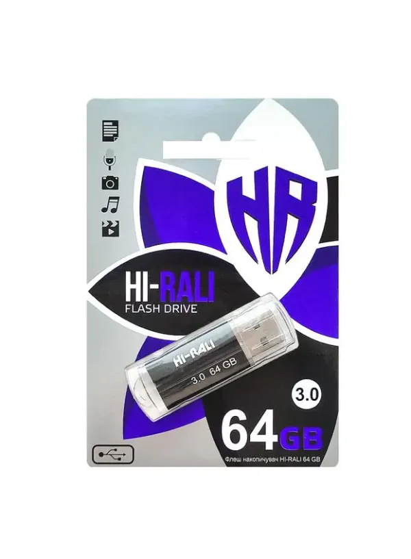 Флешка USB 64GB HI-RALI Corsair чорний
