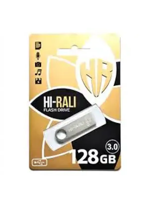 Флешка 3.0 USB 128GB Hi-Rali Shuttle срібло