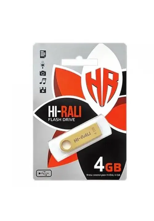 Флешка USB 4GB Hi-Rali Shuttle золото