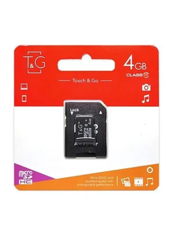 Карта пам'яті microSDHC 4GB class 10 T&G (з адаптером)