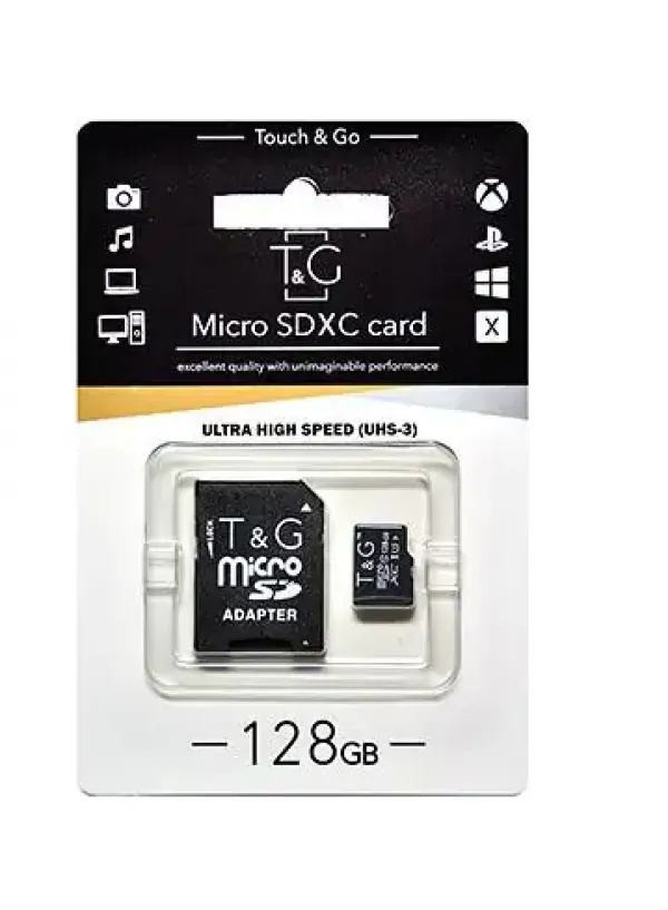 Карта пам'яті microSDHC (UHS-3) 128GB class 10 T&G (з адаптером)