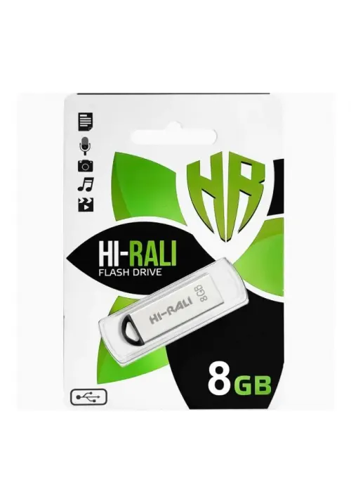 Флешка USB 8GB HI-RALI Shuttle сірий