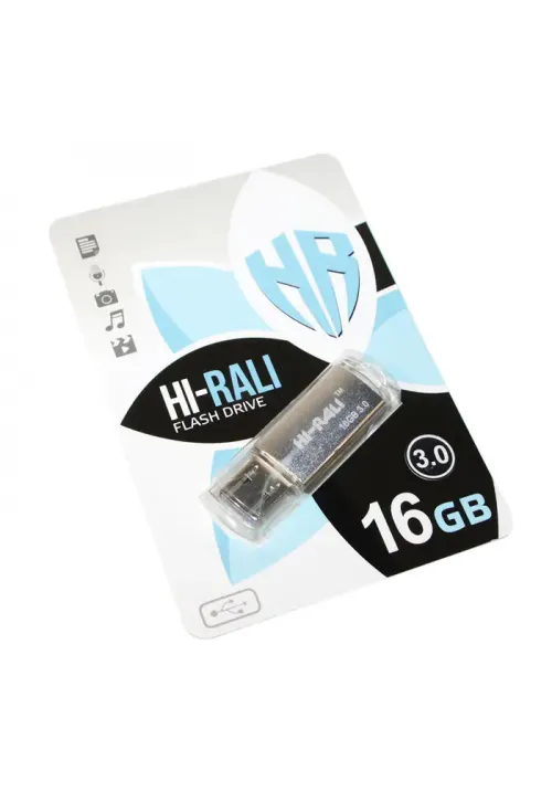 Флешка 3.0 USB 16GB Hi-Rali Rocket срібло