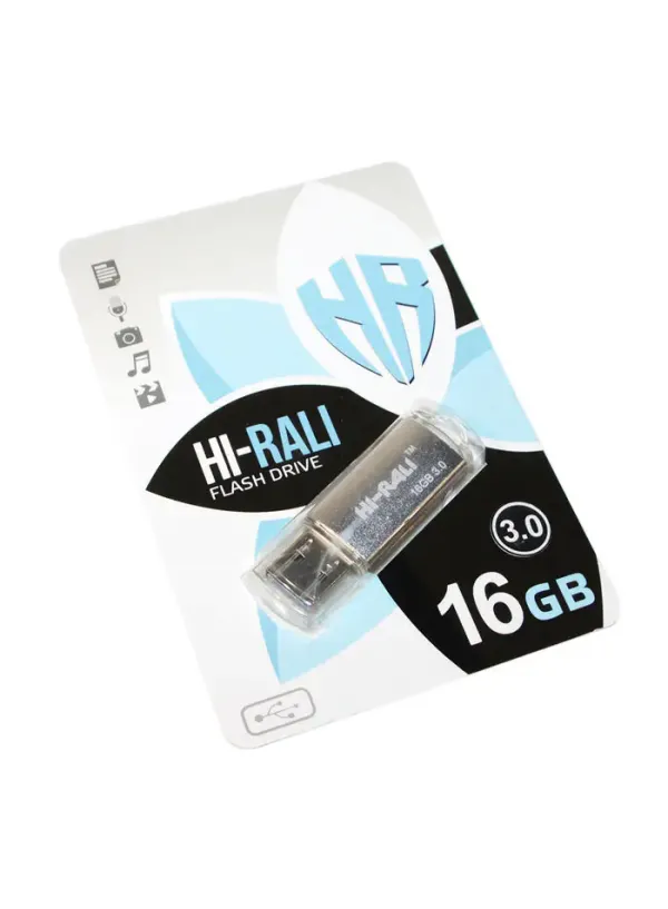 Флешка 3.0 USB 16GB Hi-Rali Rocket срібло