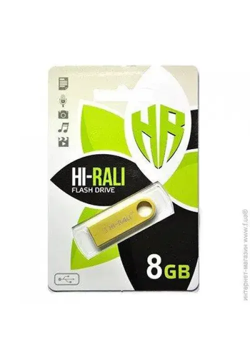Флешка USB 8GB Hi-Rali Shuttle золото