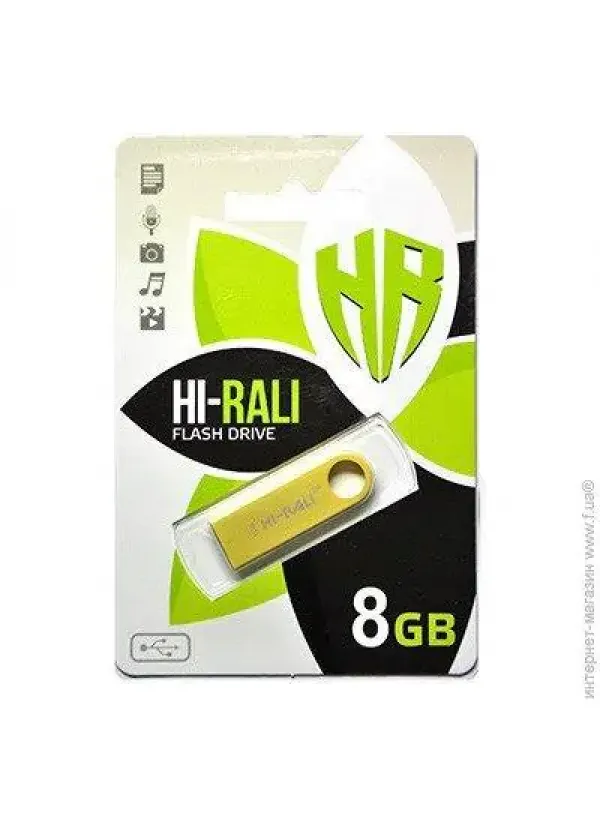 Флешка USB 8GB Hi-Rali Shuttle золото