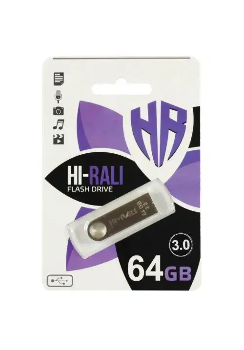 Флешка USB 64GB HI-RALI Shuttle сірий
