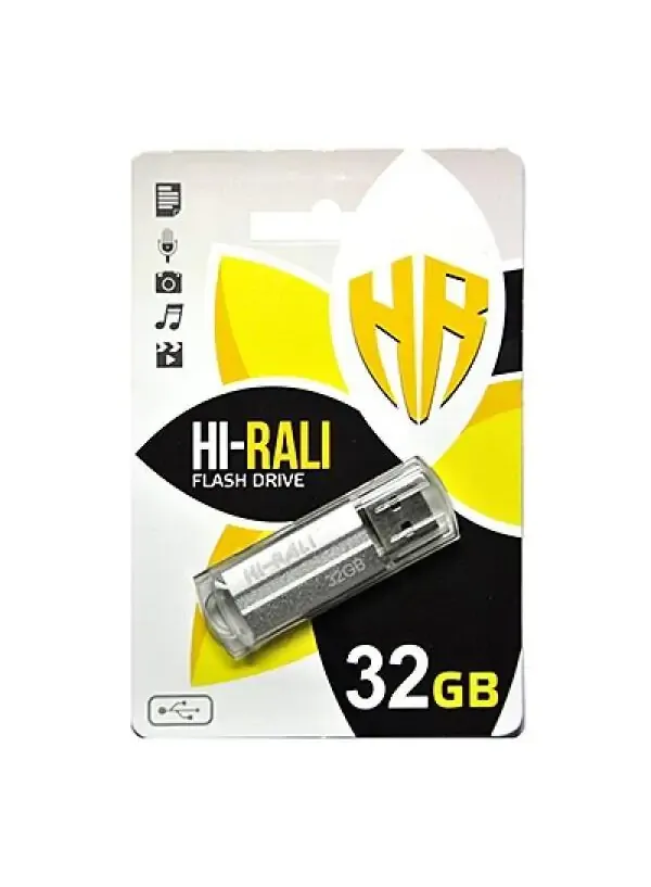 Флешка USB 32GB HI-RALI Corsair сірий