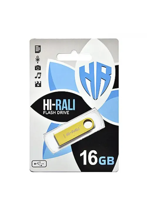 Флешка USB 16GB Hi-Rali Shuttle золото