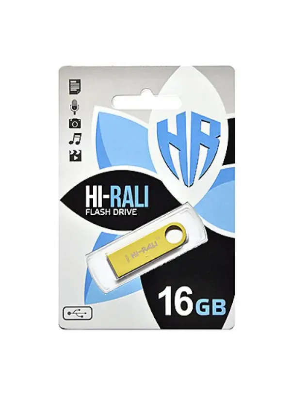 Флешка USB 16GB Hi-Rali Shuttle золото