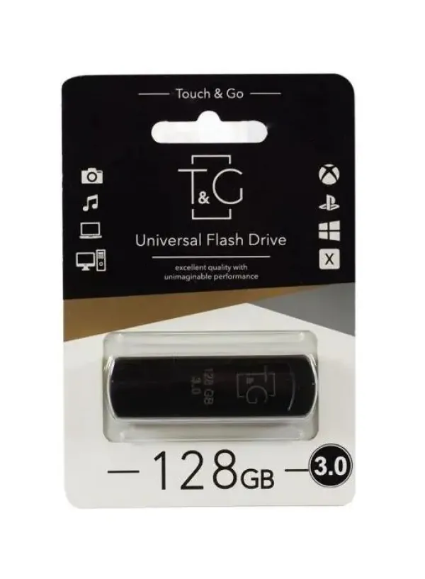 Флешка 3.0 USB 128GB T&G Vega 121 чорний