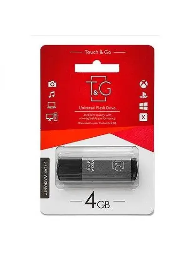 Флешка 4GB T&G Vega 121 сірий