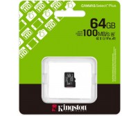 Карта пам'яті Kingston MicroSDXC 64GB Canvas Select Plus Gen3 100MB/s A1 (SDCS3/64GBSP)
