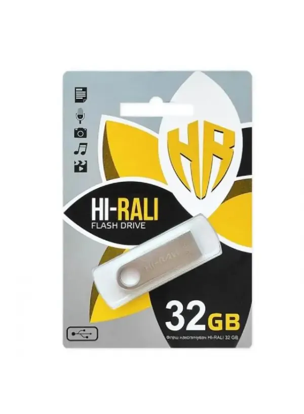 Флешка USB 32GB HI-RALI Shuttle сірий