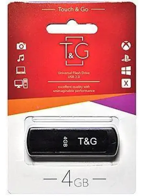 Флешка 4GB T&G Vega 121 чорний