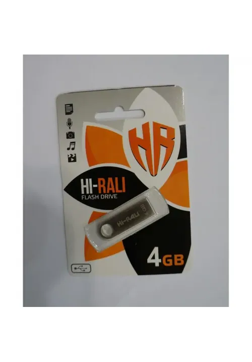 Флешка USB 4GB Hi-Rali Shuttle срібло