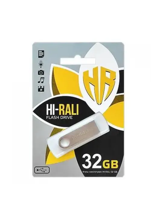 Флешка USB 32GB Hi-Rali Shuttle серый