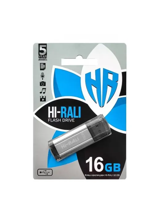 Флешка USB 16GB Hi-Rali Stark серебро
