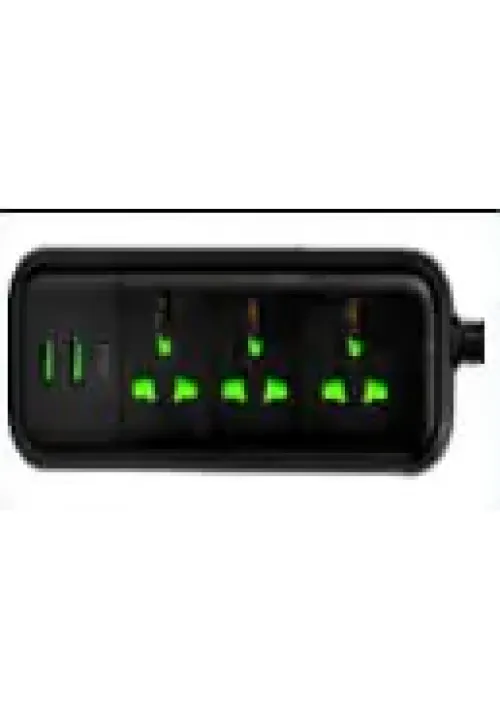 Подовжувач мережевий фільтр 2m 2500W (3РОЗ 2USB 1USB-C) T-58