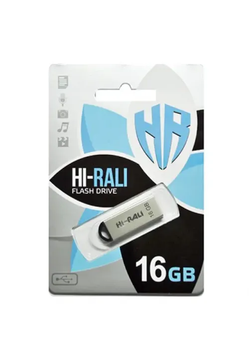 Флешка USB 16GB Hi-Rali Fit срібло