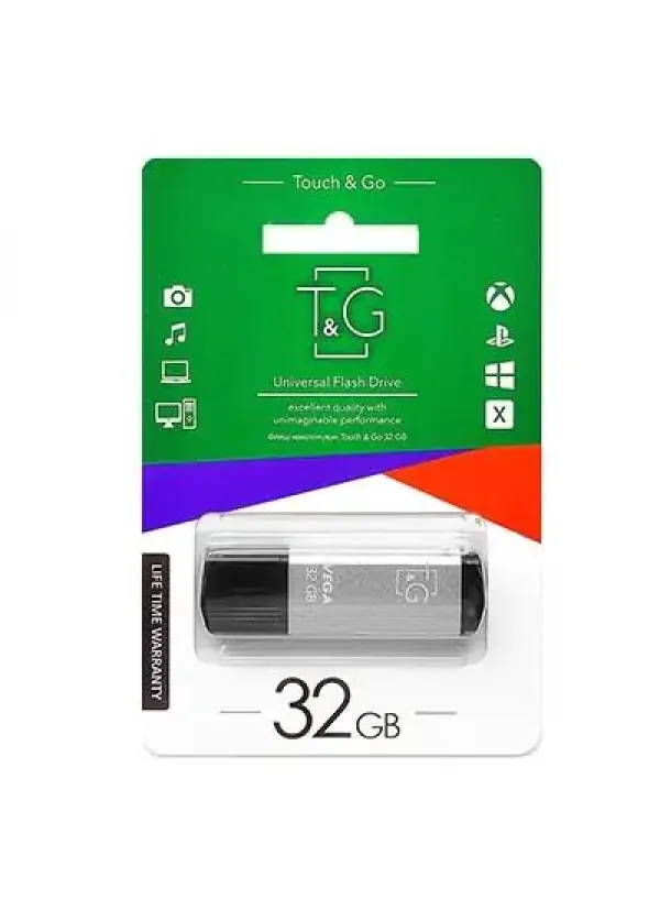 Флешка USB 32GB T&G Vega 121 сірий