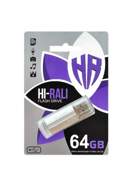 Флешка USB 64GB Hi-Rali Corsair срібло