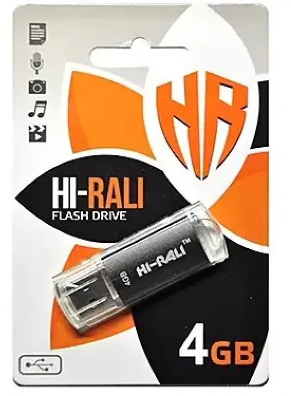 Флешка USB 4GB Hi-Rali Rocket чорний