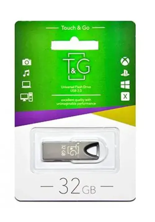 Флешка USB 32GB T&G метал 117 чорний
