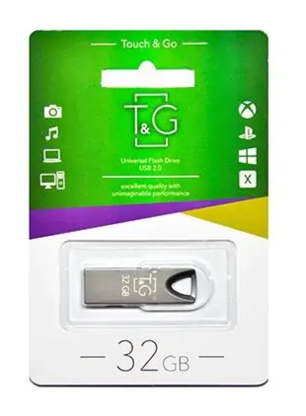 Флешка USB 32GB T&G метал 117 чорний