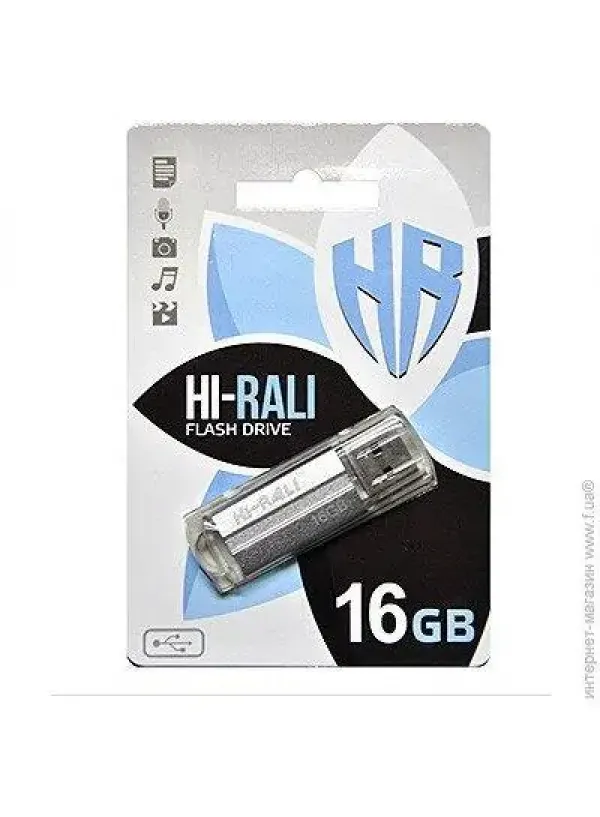 Флешка USB 16GB Hi-Rali Corsair сірий