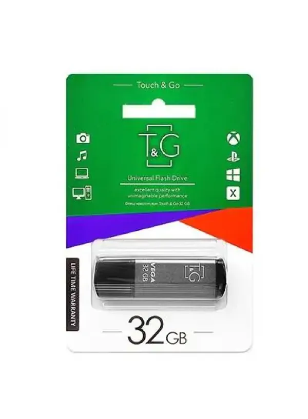 Флешка USB 32GB T&G Vega 121 темно сірий