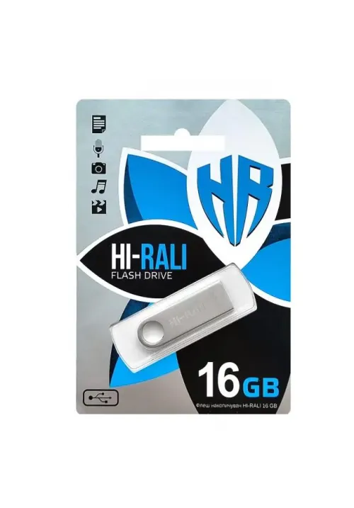 Флешка USB 16GB Hi-Rali Shuttle срібло