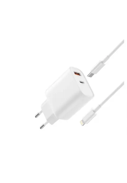 Мережевий зарядний кабель Lightning XO L116 (PD30W+QC18W)