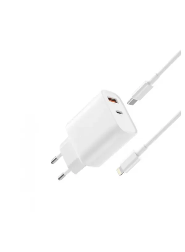 Мережевий зарядний кабель Lightning XO L116 (PD30W+QC18W)