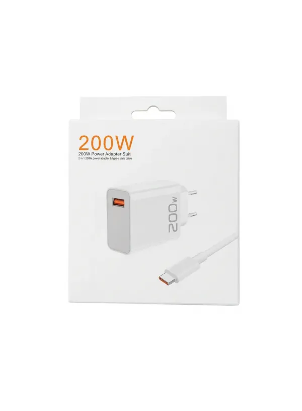 Мережевий зарядний кабель Type-C 200W
