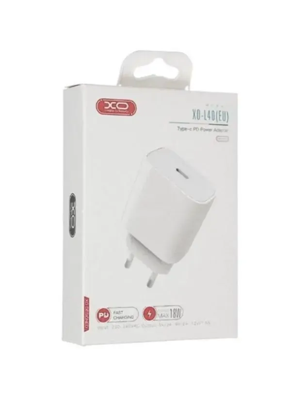 Мережевий зарядний XO L40 (18W PD)