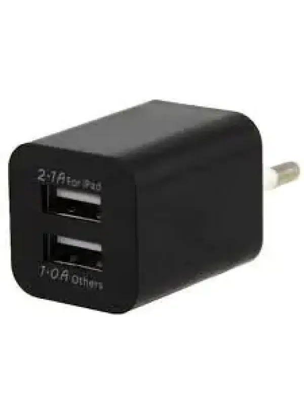 Мережеве зарядне 2100 без упаковки (2USB 1A)